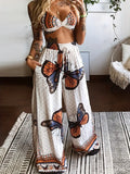 Butterfly Print Two-piece Set